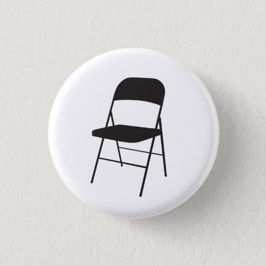 Image of a black folding chair