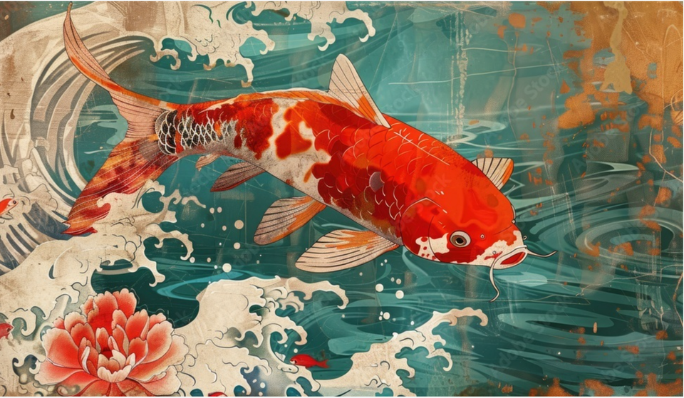 Red Koi Fish Symbolize Good Luck